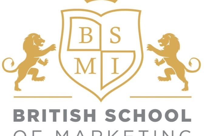 British School Of Marketing International - UK official logo with white background