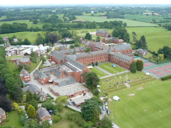 Study In Ellesmere College - Shropshire - UK For Pakistani Students. This image contains university's arial view at noon. Asra the best study VISA consultants in Lahore