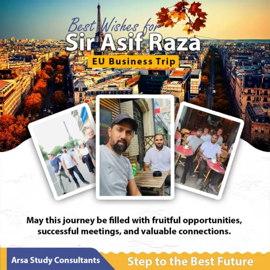 Best Wishes For Sir Asif Raza on EU Business Trip