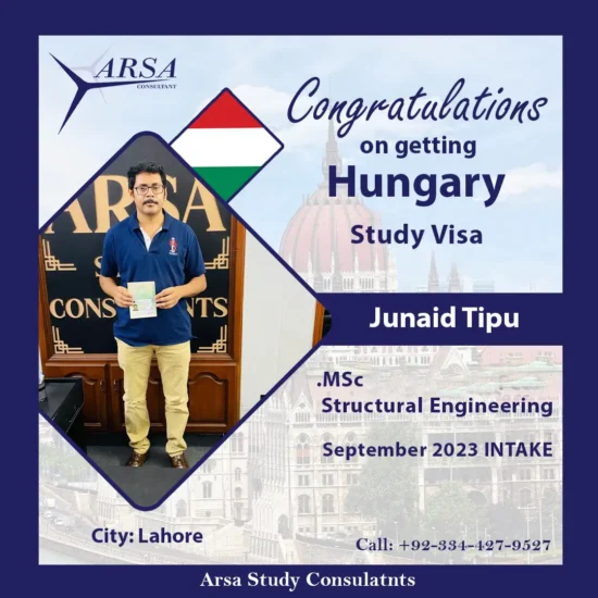 Congratulation Junaid Tipu For Getting Hungary Study VISA 2023