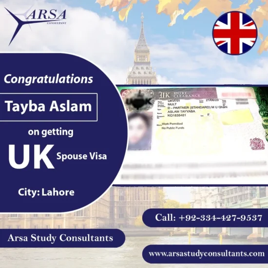 Congratulations Tayba Aslam on receiving your spouse via for UK (United Kingdom).
